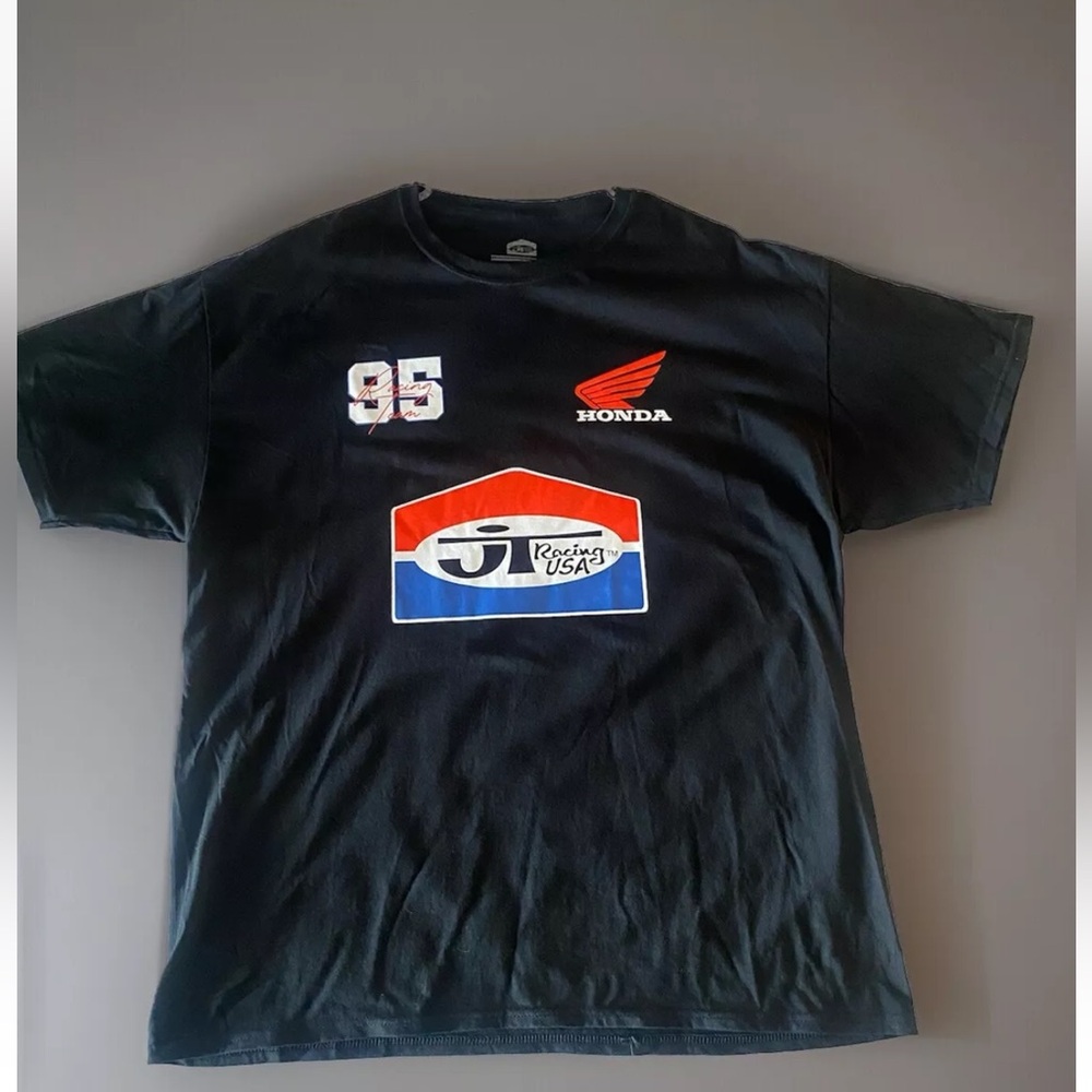 Honda Racing Shirt - black Retro Graphic T Shirt Honda official Racing Team